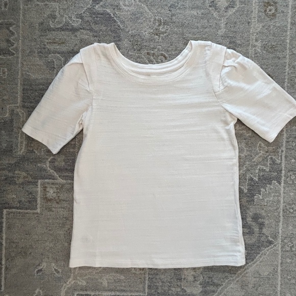 Heavier weight dressier T shirt with puff sleeve - Picture 1 of 4